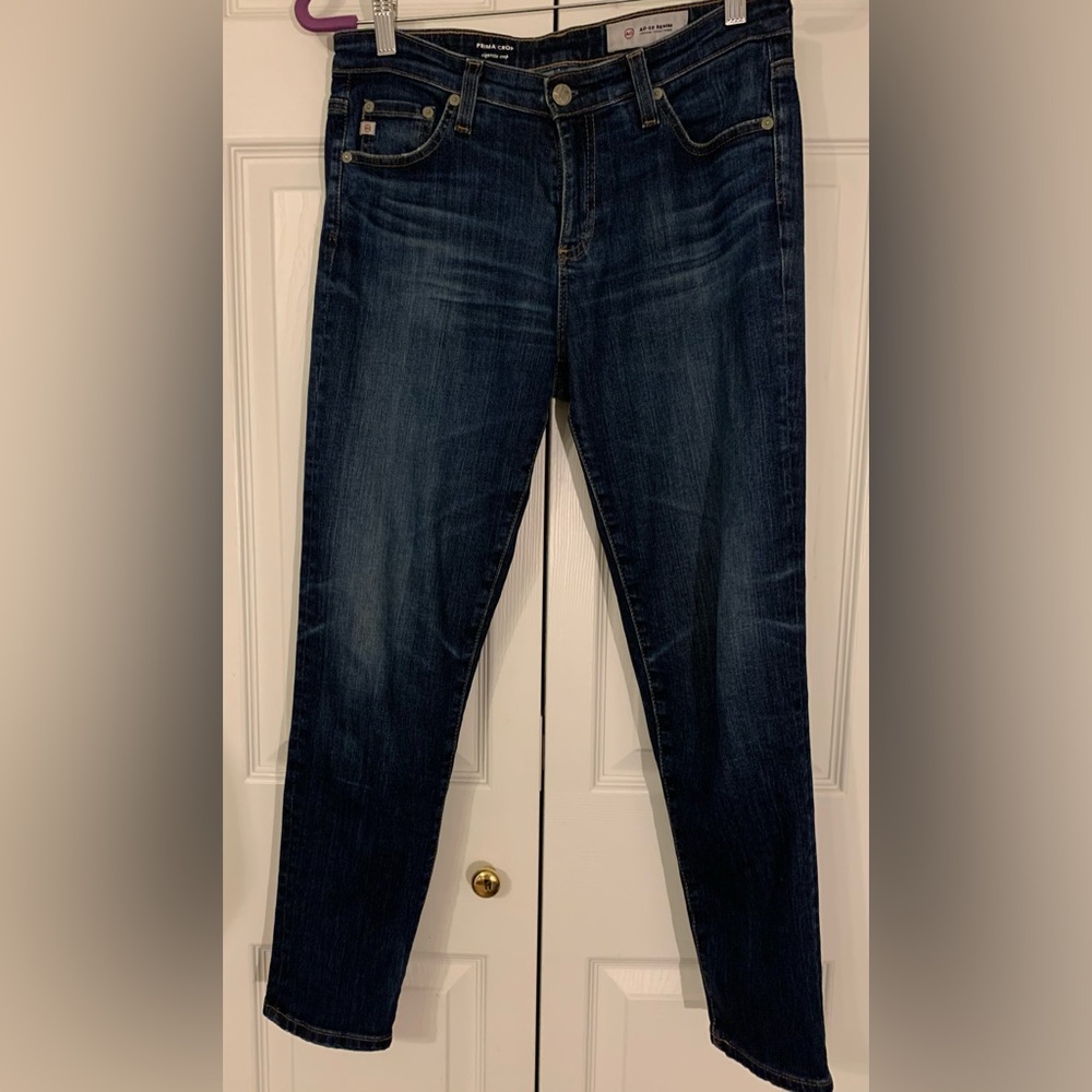 AG Jeans Adriano  Goldschmied Dark Blue Women's Skinny Jeans 28 R Prima Crop